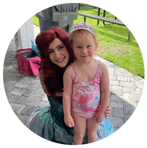 mermaid princess with child for review